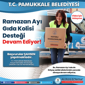 Pamukkale belediyesi ramazan paketleri dagıtımı