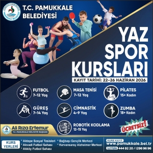 PAMUKKALE BELEDİYESİ YAZ SPOR KURSLARI