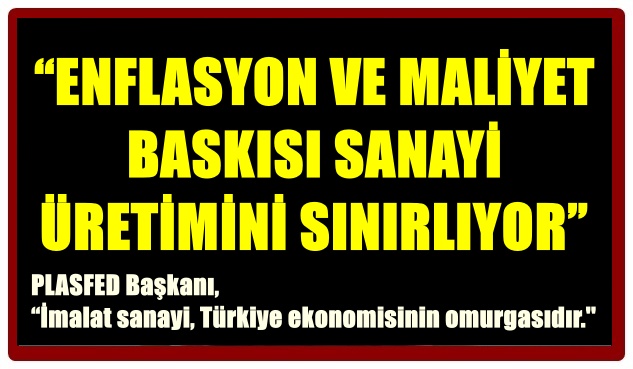 “ENFLASYON VE MALİYET BASKISI   SANAYİ ÜRETİMİNİ SINIRLIYOR”