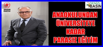 ANAOKULUNDAN ÜNİVERSİTEYE KADAR PARASIZ EĞİTİM!