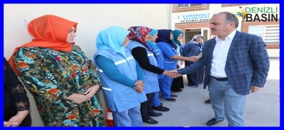 BAŞKAN GÜRLESİN PERSONELLE BAYRAMLAŞTI