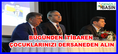 BUGÜNDEN İTİBAREN ÇOCUKLARINIZI DERSANEDEN ALIN