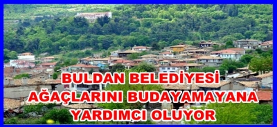 BULDAN BELEDİYESİ AĞAÇLARINI BUDAYAMAYANLARA YARDIMCI OLUYOR