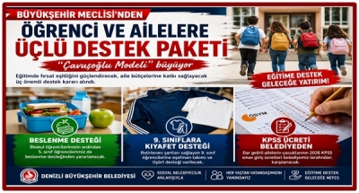 Büyükşehir Meclisi’nden Öğrenci ve Ailelere Üçlü Destek Paketi