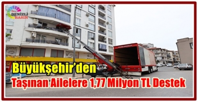 Büyükşehir’den Taşınan Ailelere 1,77 Milyon TL Destek