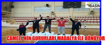 ÇAMELİLİ GENÇ GÜREŞÇİLER MİNDERDEN MADALYA İLE DÖNDÜLER