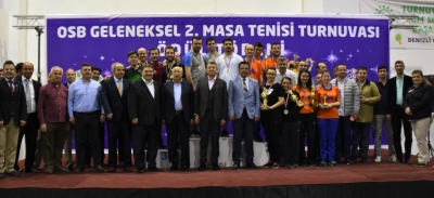 DENİZLİ OSB 2. GELENEKSEL MASA TENİSİ TURNUVASI ŞAMPİYONU ENERYA A.Ş