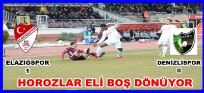 Denizlispor  Yeni Başlangıç İçin Çıktığı Elazığ Deplasmanından  Eli Boş Dönüyor 1-0.
