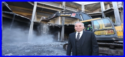 Enkaza ilk kepçe Başkan Osman Zolan'dan