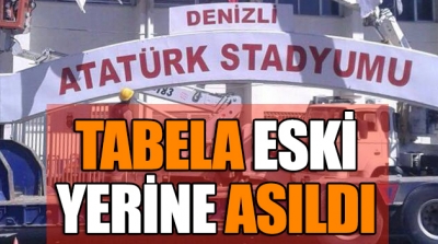 FLAŞ KARARLA TABELA YERİNE ASILDI