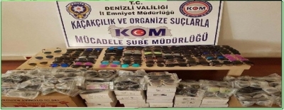 Gümrük kaçağı 870 güneş gözlüğü ele geçirdi.