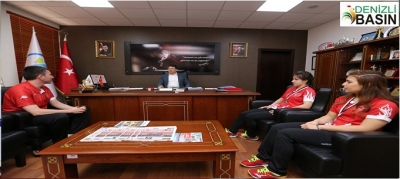 MİLLİ SPORCULARDAN BAŞKAN SUBAŞIOĞLU’NA ZİYARET