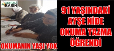OKUMA YAZMA ÖGRENMENİN YAŞI YOK