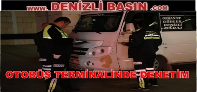 Otobüs terminalinde denetim