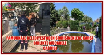 PAMUKKALE BELEDİYESİ’NDEN SİVRİSİNEKLERE KARŞI “BİRLİKTE MÜCADELE” ÇAĞRISI