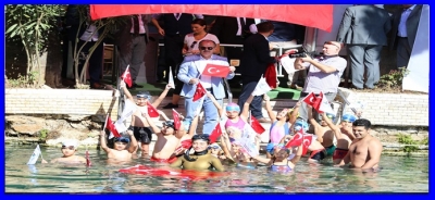 PAMUKKALE SPOR OYUNLARI  TARİHİ HAVUZDA MİLLİ DALIŞLA TANITILDI