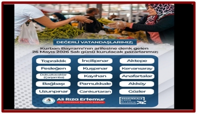 PAMUKKALE’DE ARİFE GÜNÜ 15 MAHALLEDE PAZAR KURULACAK
