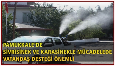 PAMUKKALE’DE SİVRİSİNEK VE KARASİNEKLE MÜCADELEDE VATANDAŞ DESTEĞİ ÖNEMLİ