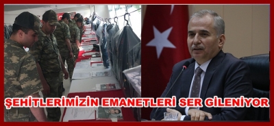 ŞEHİTLERİMİZİN EMANETLERİ SERGİLENİYOR