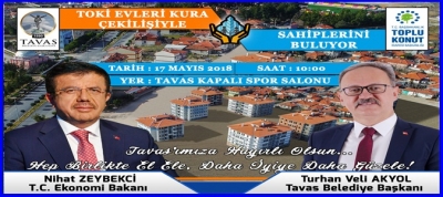 TAVAS´TA TOKİ KURA HEYECANI BAŞLADI