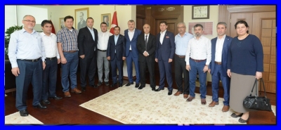 VALİ KARAHAN, MEMUR-SEN İL TEMSİLCİSİ VE 11 İŞ KOLU TEMSİLCİSİNİ KABUL ETTİ