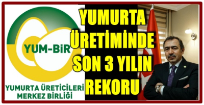 YUMURTA ÜRETİMİNDE SON 3 YILIN REKORU